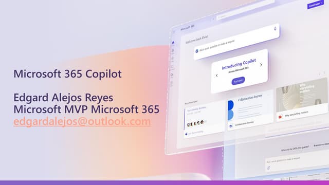 Microsoft 365 Copilot Overview Presentation