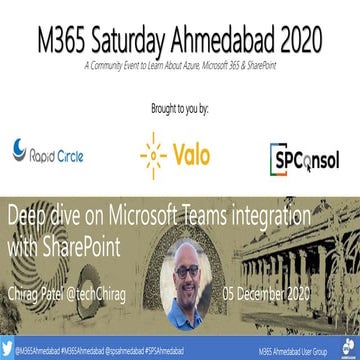 Deep dive on Microsoft Teams integration with SharePoint - M365 Saturday Ahme...
