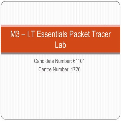 M3 – cisco packet tracer lab