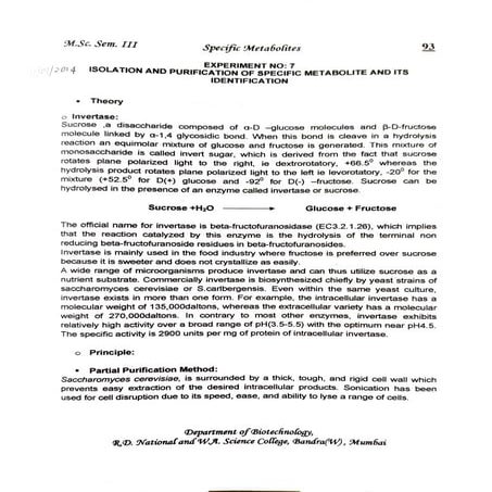 M3-Identification of Specific Metabolite