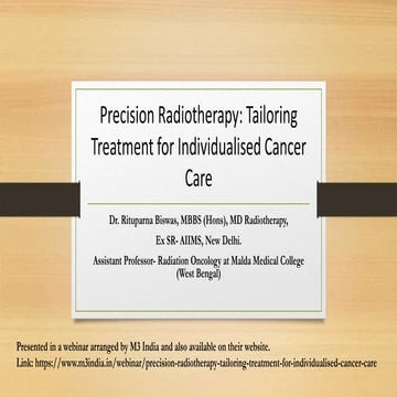 Precision Radiotherapy: Tailoring Treatment for Individualised Cancer Care.pptx