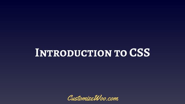 WooCommerce: Intro to CSS