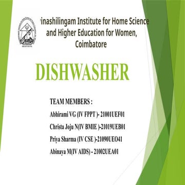 Electronic home appliances——-> dishwasher