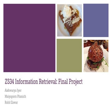 Information retrieval using yelp dataset