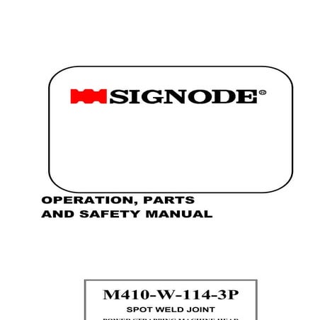 Signode Stteel Band operation_manual
