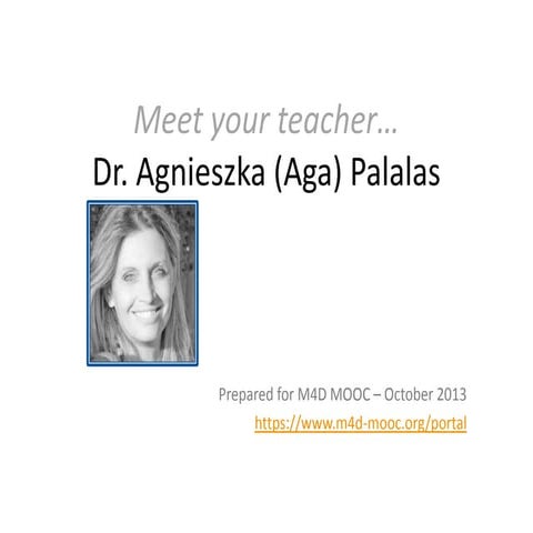 M4D m-Learning MOOC video0: intro- meet the teacher A-Palalas