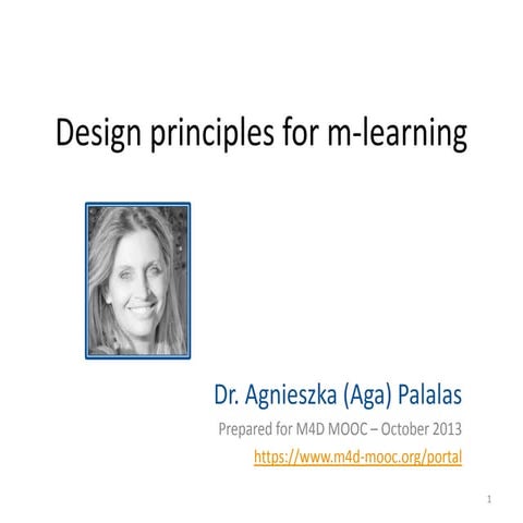 M4D m-Learning MOOC  video3: Design principles A-Palalas
