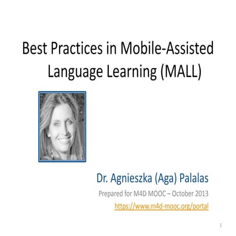 M4D m-Learning MOOC video6: Mobile-assisted language Learning (some best prac...