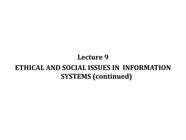 PPIT Lecture 9