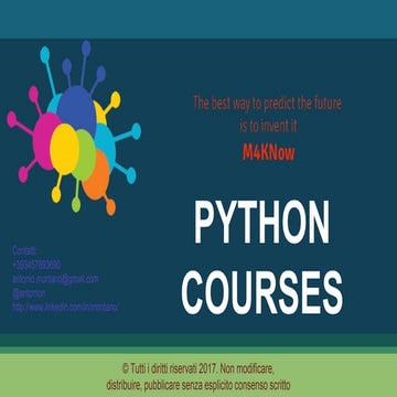 M4KNow Python Courses | PPT