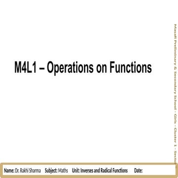 Operations On Functions Maths M4l1 Pptx Pptx