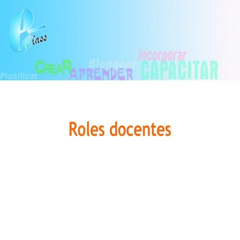 M4, roles docentes