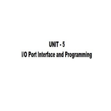 microcontroller module 5 microcontroller module 5 | PPTX