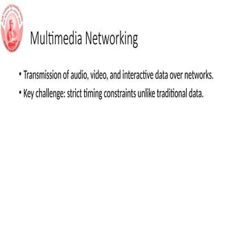 Multimedia networking | PPT