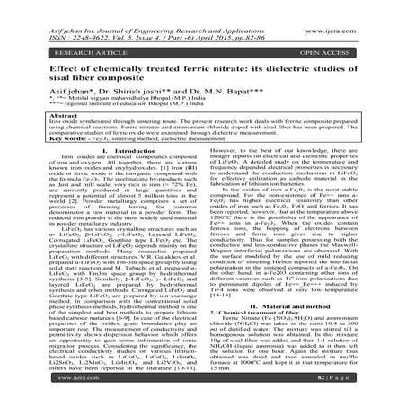Effect of chemically treated ferric nitrate: its dielectric studies of sisal ...