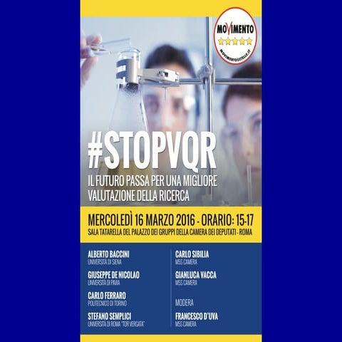 G. De Nicolao: #stopVQR, qual è la posta in gioco? 