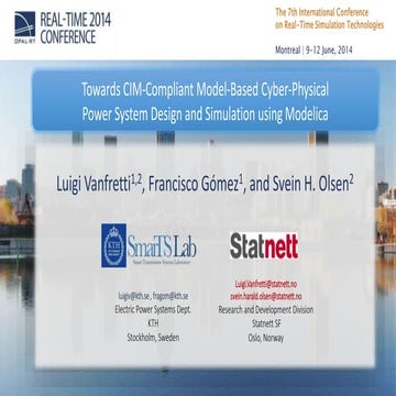 Towards CIM-Compliant Model-Based Cyber-Physical Power System Design and Simu...