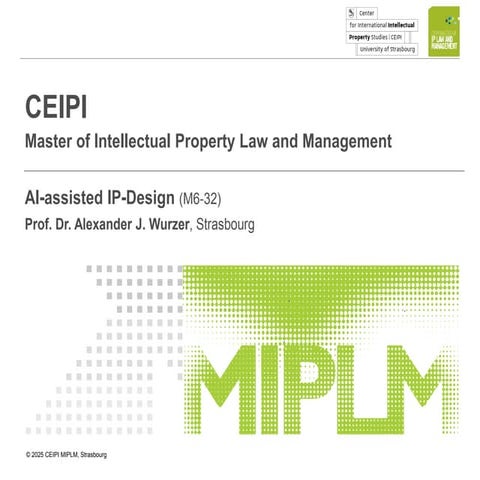 AI-assisted IP-Design lecture from the MIPLM 2025