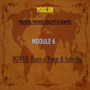 Power in political science of political theory | PPT