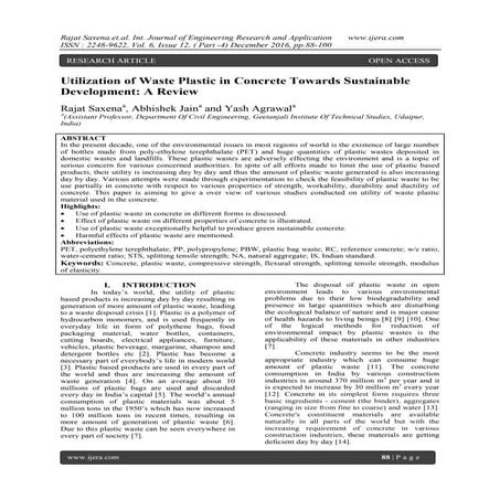 Use of Waste Polythene in Concrete | PDF