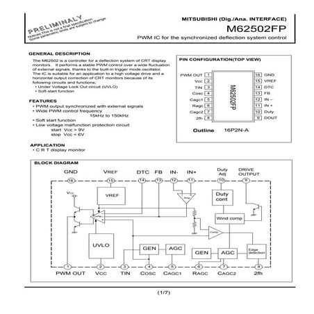 M62502FPのデータシート
