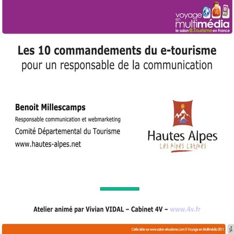 Atelier M6 - Un chargé de communication - Salon etourisme Voyage en Multimédia