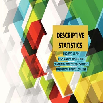 Descriptive statistics