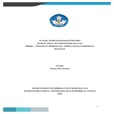 M6 kb4 tindakan mobilisasi, ambulasi dan personal hygiene-fix | PDF