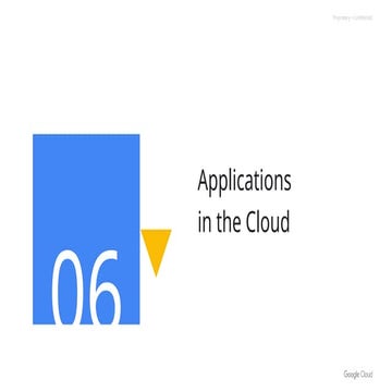 Core infra GCP : Application in the cloud
