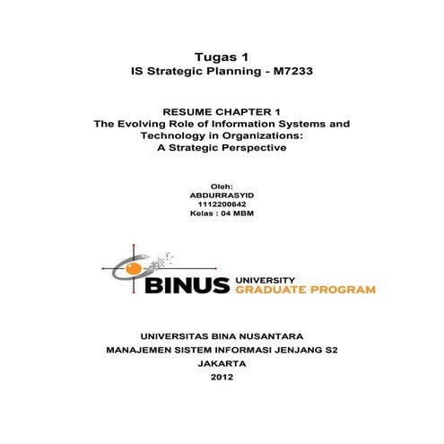 M7233   is strategic planning summary chapter 1 rasyid