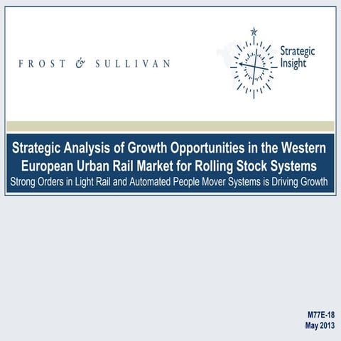 Strategic Analysis of Growth Opportunities in the Western European Urban Rail...