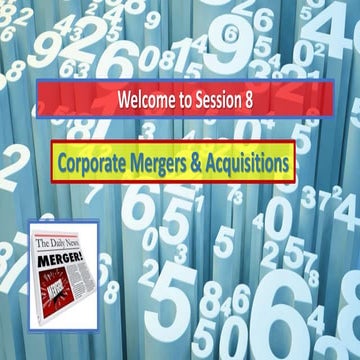 Mergers and Acquisitions PPT Presentation