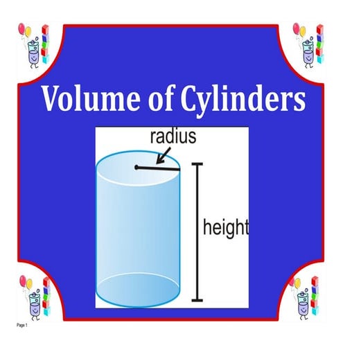 M8 lesson 2 1 volume of cylinder