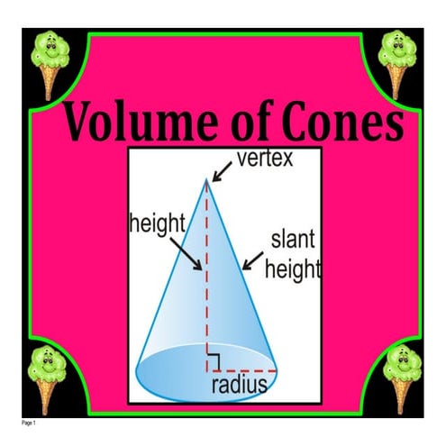 M8 lesson 2 2 volume of cones