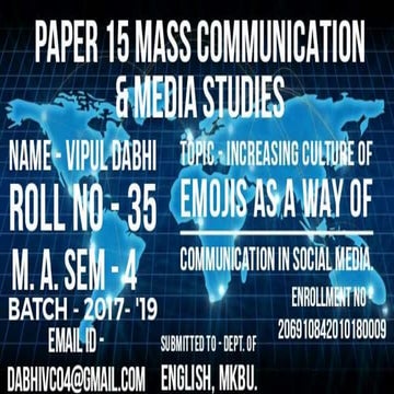 Emojis as a way of communication in social media