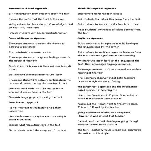 English Literary Approaches