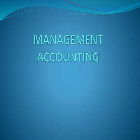 Management Accounting complete