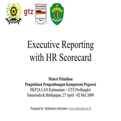 Executive Reporting with HR Scorecard