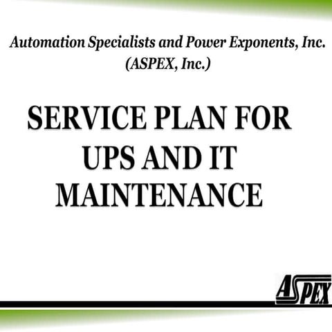 ASPEX Power Supply Maintenance