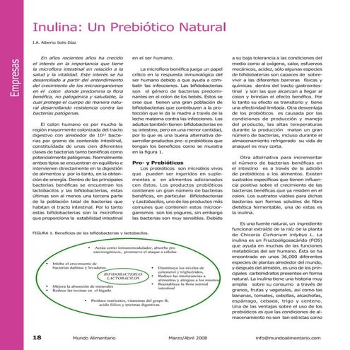 INULINA, UN PREBIÓTICO NATURAL | PDF