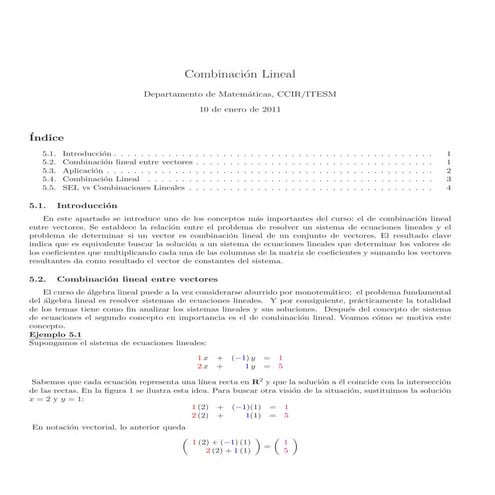 Combinación Lineal