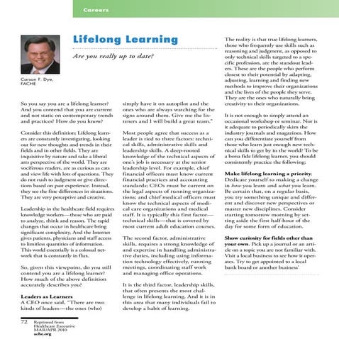 Promoting Lifelong Learning Habits Beyond The Classroom | PDF