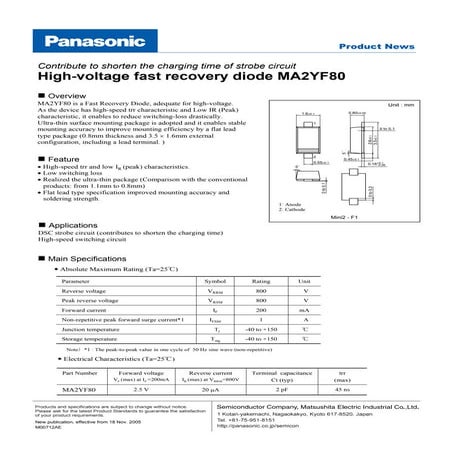 Datasheet of MA2YF80
