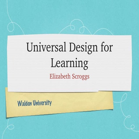 Universal Design for Learning