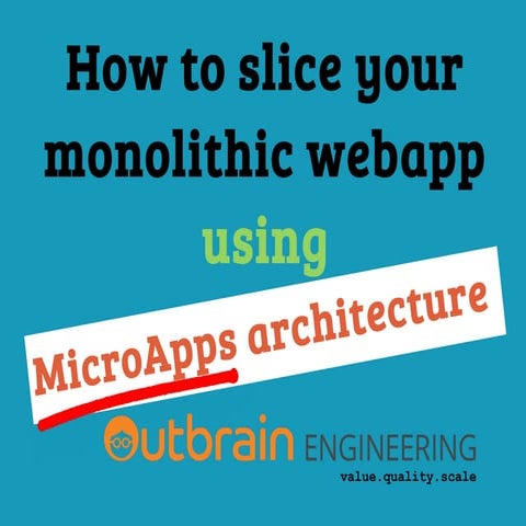 How to slice your monolithic webapp using MicroApps architecture