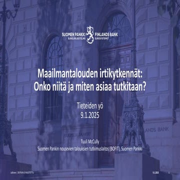 Maailmantalouden irtikytkennät, tieteiden yö 2025