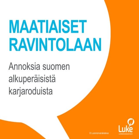 Maatiaiset ravintolaan - annoksia Suomen alkuperäisistä karjaroduista