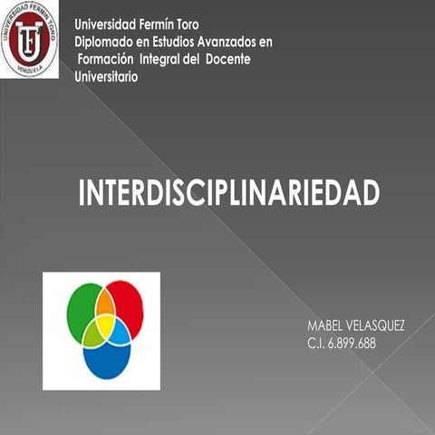 Mabel velasquez.interdisciplinariedad