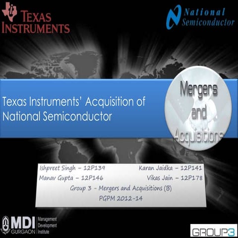 Texas Instruments’ Acquisition of  National Semiconductor