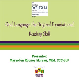 Oral Language, the Original Foundat...
